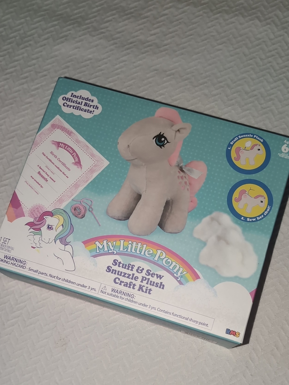 NEW My Little Pony Plushie Sewing Kit Stuff And Sew Snuzzle Childrens Craft Set